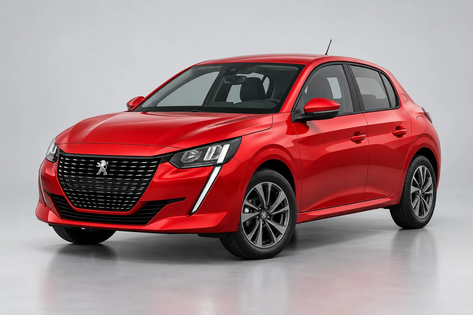 Peugeot 208 Allure 1.6 AT, vista frontal en tres cuartos